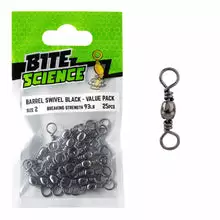 Bite Science Black Barrel Swivel Mega Value Pack