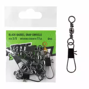 Bite Science Black Barrel Snap Swivel Value Pack 1 Bite Science Black Barrel Snap Swivel Value Pack