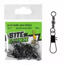 Bite Science Black Barrel Snap Swivel Value Pack 3 Bite Science Black Barrel Snap Swivel Value Pack - Image 3