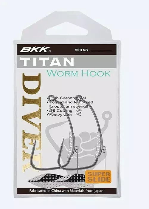 BKK Titan Diver Ultra Duty Weighted Weedless Worm Hook 1 BKK Titan Diver Ultra Duty Weighted Weedless Worm Hook