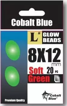 Cobalt Blue Soft Lumo Green Bead 3 Cobalt Blue Soft Lumo Green Bead - Image 3