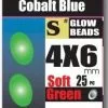 Cobalt Blue Soft Lumo Green Bead