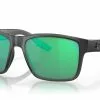 Costa 06S9049 90490457 Paunch Matte Smoke Crystal Frame Glass Green Mirror 580g Lens Polarised Sunglasses