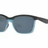 Costa Anaa Black Crystal Light Blue Frame Polarised Sunglasses - Grey Lense 580P