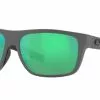 Costa Del Mar Broadbill Matt Grey Frame Polarised Glass Lens Sunglasses - Green Mirror 580G