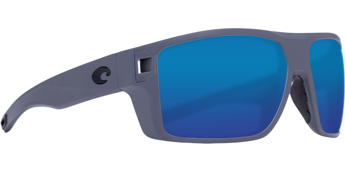Costa Del Mar Diego Matt Grey Frame Polarised Sunglasses - Grey Blue Mirror 580G 1 Costa Del Mar Diego Matt Grey Frame Polarised Sunglasses - Grey Blue Mirror 580G