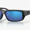 Costa Del Mar Fantail Blackout Frame Blue Mirror 580G Glass Lens Polarised Performance Sunglasses