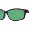 Costa Del Mar Manta Tortoise Frame Polarised Lens Performance Sunglasses - Green 580G