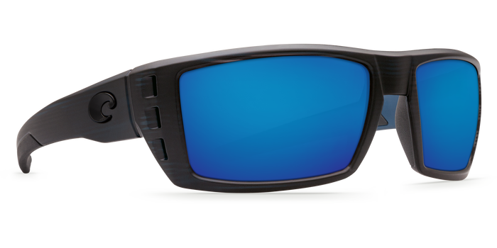 Costa Del Mar Rafael Matt Black Frame Polarised Sunglasses - Blue Mirror 580G 1 Costa Del Mar Rafael Matt Black Frame Polarised Sunglasses - Blue Mirror 580G
