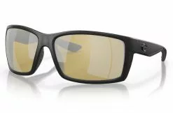 Costa Del Mar Reefton Blackout Frame Polarised Glass Lens Sunglasses - Sunrise SIlver Mirror 580G