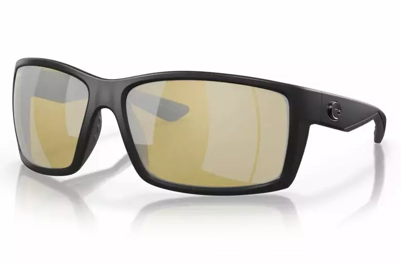 Costa Del Mar Reefton Blackout Frame Polarised Glass Lens Sunglasses - Sunrise SIlver Mirror 580G 1 Costa Del Mar Reefton Blackout Frame Polarised Glass Lens Sunglasses - Sunrise SIlver Mirror 580G