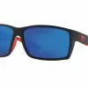 Costa Reefton Race Black Frame Blue Mirror 580g Glass Lens Performance Polarised Sunglasses