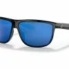 Costa Rincondo Shiny Black Frame Blue Mirror 580g Glass Lens Performance Polarised Sunglasses