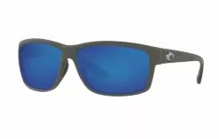 Costa Del Mar Mag Bay Matt Gray Sunglasses -Rods Shop Costa Del Mar Mag Bay Matt Grey Frame Polarised Sunglasses Blue Mirror 580G
