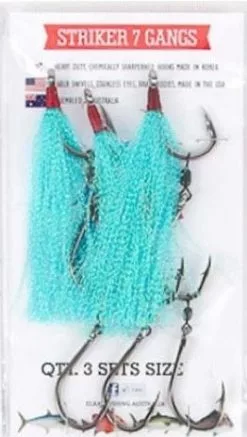 Elkat HD Korean Striker 7 Flasher Pre Ganged Dressed Gang Hook Sets 16 Elkat HD Korean Striker 7 Flasher Pre Ganged Dressed Gang Hook Sets -Rods Shop Elkat Striker Flasher Gang Hook Sets Turqouise caad37f0 76eb 4f18 be42 c79eb62e6bdf