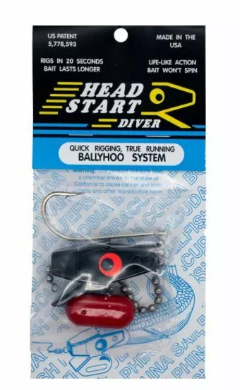 Head Start Ballyhoo Gar Chain Diver Chin Guard Trolling Rig 2 Head Start Ballyhoo Gar Chain Diver Chin Guard Trolling Rig - Image 2