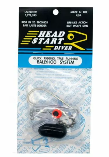 Head Start Ballyhoo Gar Chain Diver Chin Guard Trolling Rig 4 Head Start Ballyhoo Gar Chain Diver Chin Guard Trolling Rig - Image 4
