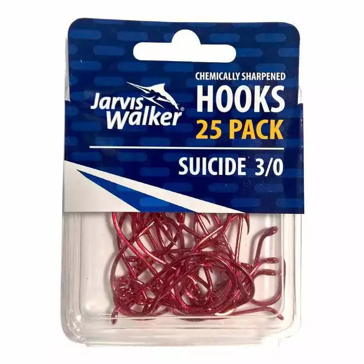 Jarvis Walker Bulk Value 25 Pack Chemically Sharpened Red Beak Suicde Octopus Hook 1 Jarvis Walker Bulk Value 25 Pack Chemically Sharpened Red Beak Suicde Octopus Hook