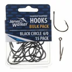 Jarvis Walker Black Chemcially Sharpened Circle Hook Value Pack 6 Jarvis Walker Black Chemcially Sharpened Circle Hook Value Pack -Rods Shop Jarvis Walker Black Chemcially Sharpened Circle Hook Value Pack 6 0