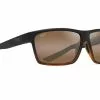 Maui Jim Alenuihaha Dark Brown Stripe Frame HCL Bronze Glass Lens Polarised Performance Sunglasses