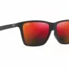 Maui Jim Cruzem Black Matte Frame Hawaii Lava Glass Lens Polarised Performance Sunglasses