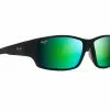 Maui Jim Local Kine Black-Green-Grey Frame Maui Green Glass Lens Polarised Performance Sunglasses
