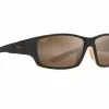 Maui Jim Local Kine Brown-Tan-Cream Frame HCL Bronze Glass Lens Polarised Performance Sunglasses
