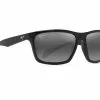 Maui Jim Makoa Gloss Black Frame Neutral Grey Glass Lens Polarised Performance Sunglasses