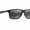 Maui Jim Onshore Gloss Black Frame Neutral Grey Glass Lens Polarised Performance Sunglasses