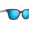 Maui Jim Shore Break Matte Black-Grey Frame Blue Hawaii Glass Lens Polarised Performance Sunglasses