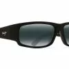 Maui Jim World Cup Black Rubber Frame Neutral Grey Glass Lens Polarised Performance Sunglasses