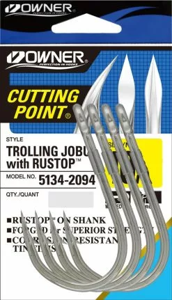 Owner Jobu Ultra Heavy Duty Trolling Hooks With Rust Stop