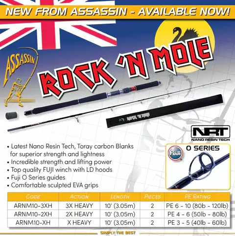 Assassin Rock N Mole Rod - 2XH PE4-6 1 Assassin Rock N Mole Rod - 2XH PE4-6