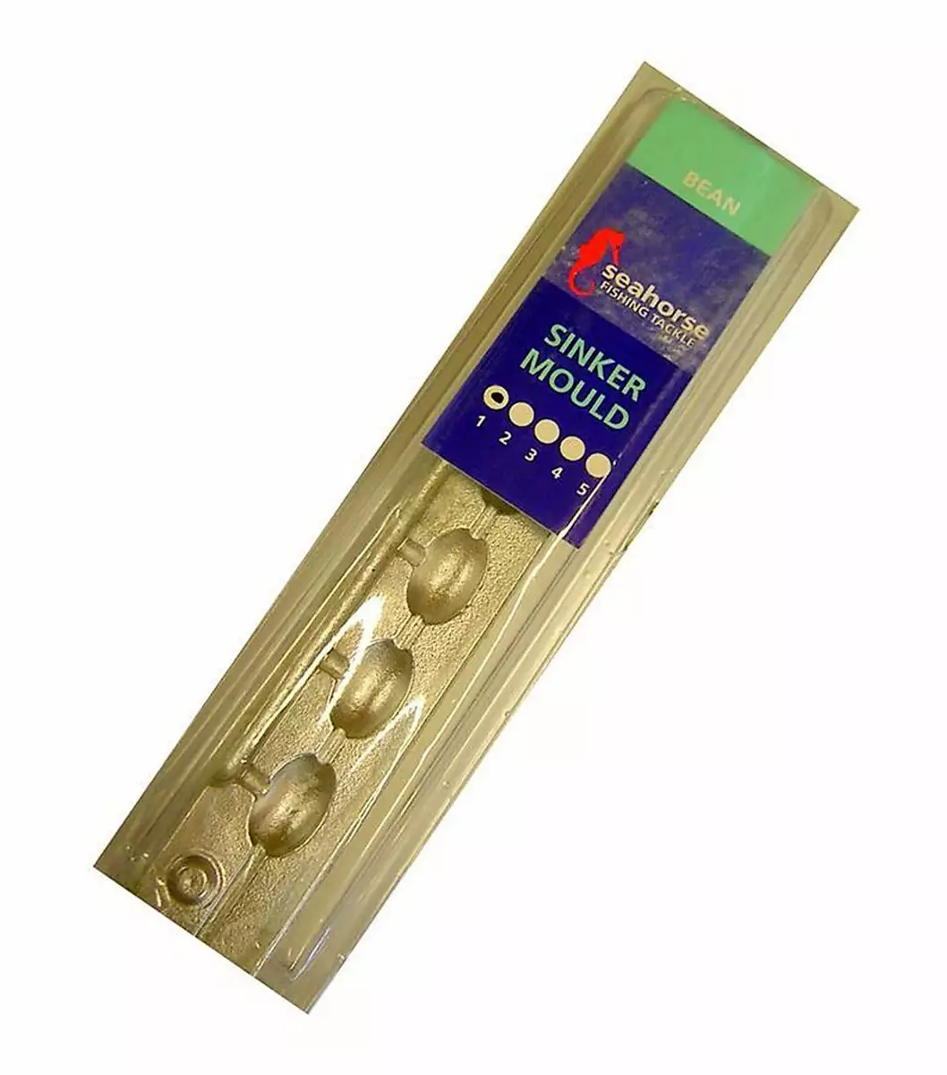 Seahorse Lead Bean Sinker Mould 1 Seahorse Lead Bean Sinker Mould