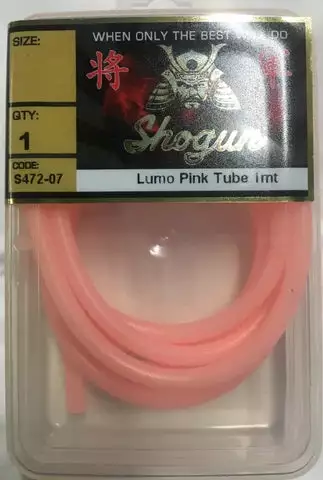 Shogun Super Lumo Glow Rigging Tube 1m Value Pack Pink 2mm 1 Shogun Super Lumo Glow Rigging Tube 1m Value Pack Pink 2mm