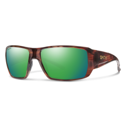 Smith Optics Guides Choice XL Tortoise Frame Glass Green Mirror Lens Performance Sunglasses