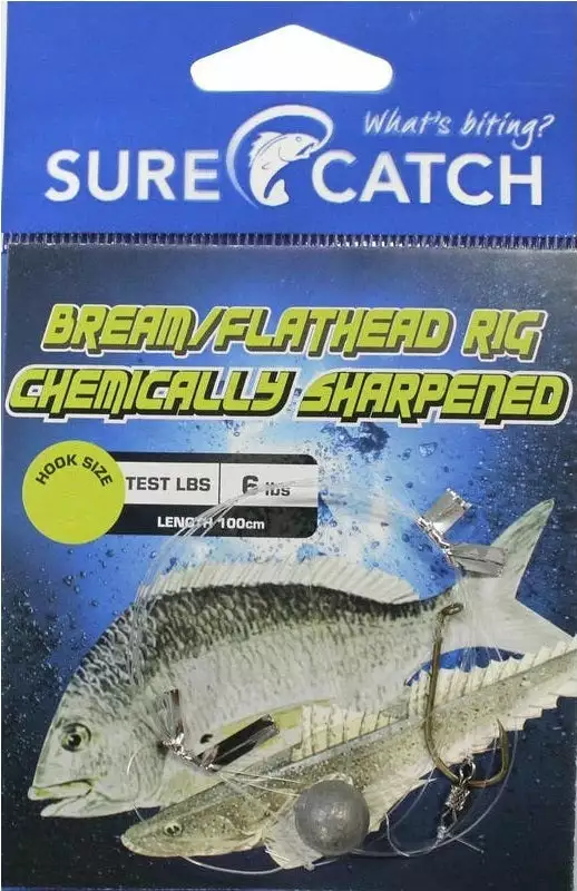 Sure Catch Pre-Tied Bream Flathead Fishing Rig 1 Sure Catch Pre-Tied Bream Flathead Fishing Rig