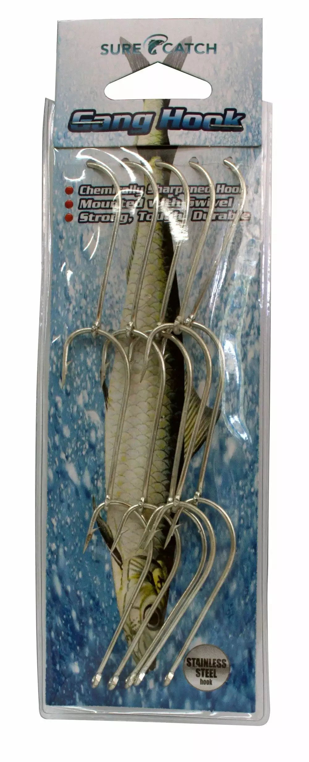 Sure Catch Stainless Steel Ganged Hook Sets 1 Sure Catch Stainless Steel Ganged Hook Sets