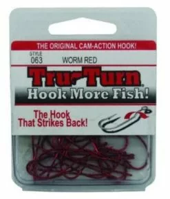 Tru-Turn Tru Turn 063 Red Worm Long Shank Hook