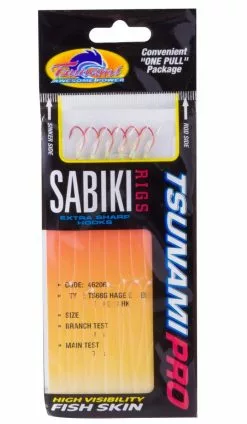 Tsunami Glo Red Head Sabiki Bait Jig Rig
