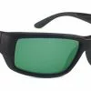 Costa Del Mar Fantail Black Frame Polarised Sunglasses - Green Mirror Lense 400G