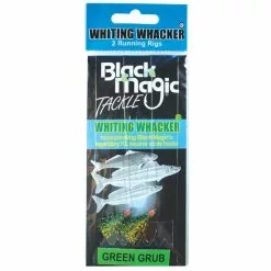Black Magic Whiting Whacker Rig -Rods Shop flasher rig whiting whacker green grub.1 1