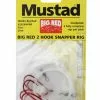 Mustad Big Red 2 Hook Snapper Rigs - 3 Pack
