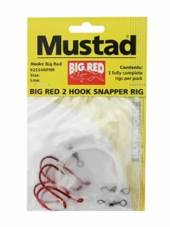 Mustad Big Red 2 Hook Snapper Rigs - 3 Pack 8 Mustad Big Red 2 Hook Snapper Rigs - 3 Pack -Rods Shop full 1322 mrbrs 1 1 1 1