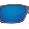 Costa Del Mar Reefton Matte Gray Sunglasses - Blue Mirror 580G