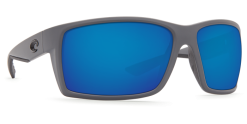 Costa Del Mar Reefton Matte Gray Sunglasses - Blue Mirror 580G