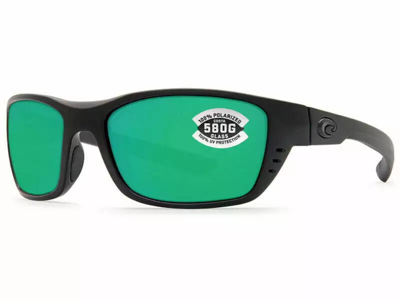 Costa Del Mar Whitetip Blackout Frame Green Mirror Glass 580G Lens Polarised Performance Sunglasses - Mega Clearance 1 Costa Del Mar Whitetip Blackout Frame Green Mirror Glass 580G Lens Polarised Performance Sunglasses - Mega Clearance