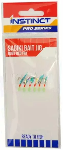 Instinct Pro Sabiki Live Bait Jig Rig -Rods Shop sabiki bait jig packet product image 76008RedFry